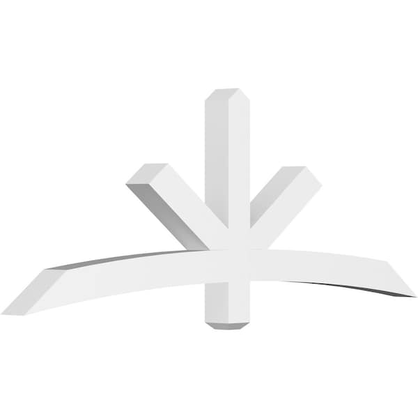 Ekena Millwork Alberta Architectural Grade PVC Gable Bracket, 72"W x 27"H x 4"D x 4"F, 9/12 Pitch GBP072X27X0404ALB00 - main